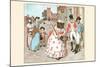 She Bear in Human Clothes Walks Down the Street Passed Soldiers-Randolph Caldecott-Mounted Art Print