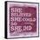 She Believed She Could, So She Did - Lavender-null-Framed Stretched Canvas