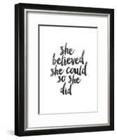 She Believed She Could so she Did-Brett Wilson-Framed Art Print