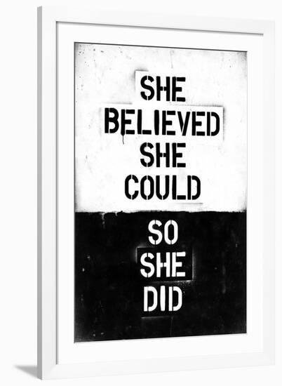 She Believed She Could, So She Did-null-Framed Art Print