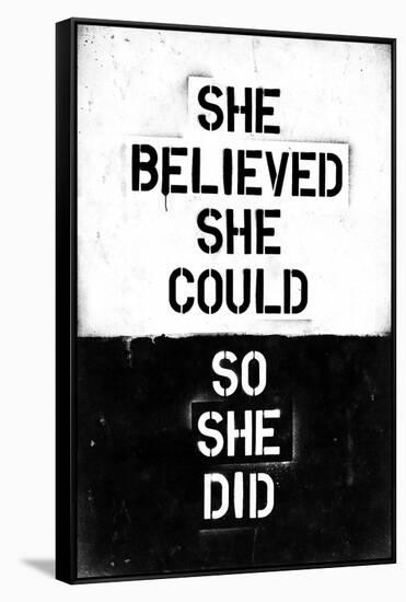 She Believed She Could, So She Did-null-Framed Stretched Canvas