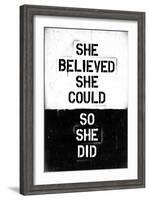 She Believed She Could, So She Did-null-Framed Art Print
