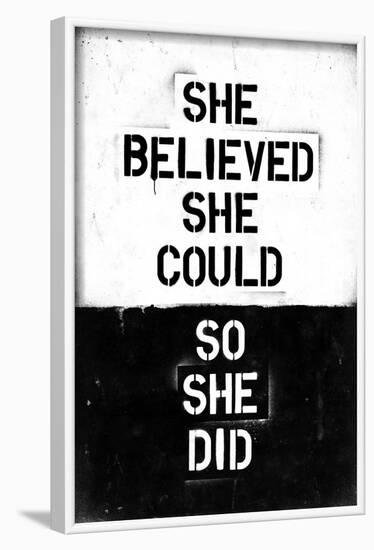 She Believed She Could, So She Did-null-Framed Art Print