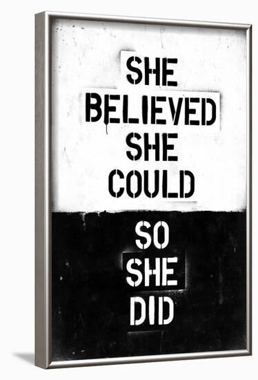 She Believed She Could, So She Did-null-Framed Art Print