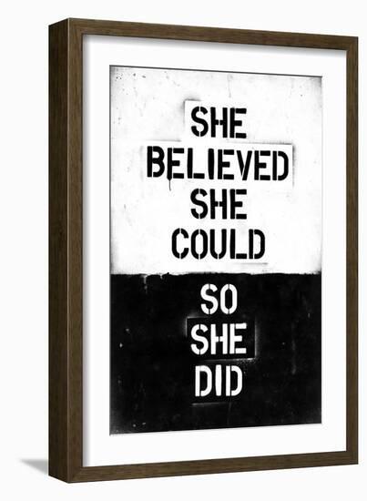 She Believed She Could, So She Did-null-Framed Art Print