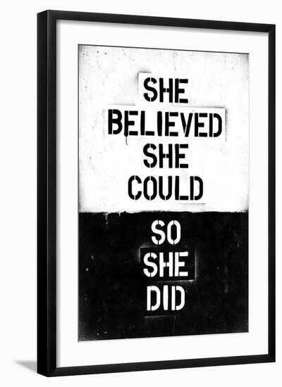 She Believed She Could, So She Did-null-Framed Art Print