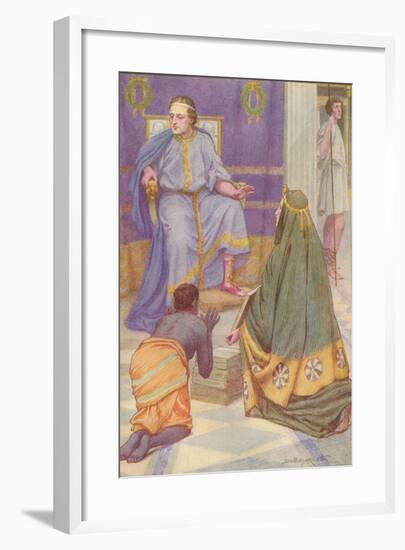 'She carried in her arms nine books', c1912 (1912)-Ernest Dudley Heath-Framed Giclee Print