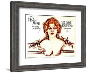 She Done Him Wrong, Mae West, 1933-null-Framed Art Print