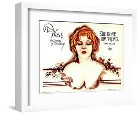 She Done Him Wrong, Mae West, 1933-null-Framed Art Print