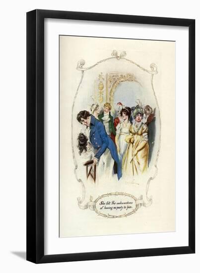 She Felt the Awkwardness of Having No Party To Join, 1907-Charles Edmund Brock-Framed Giclee Print