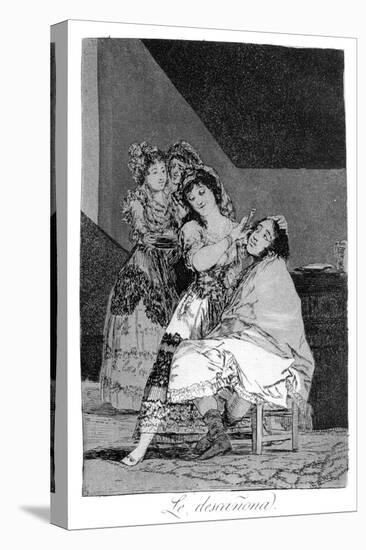 She Fleeces Him, 1799-Francisco de Goya-Stretched Canvas