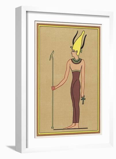 She Guards the Southern Frontier of Egypt and Lower Nubia and is Associated with the Nile Flooding-E.a. Wallis Budge-Framed Art Print