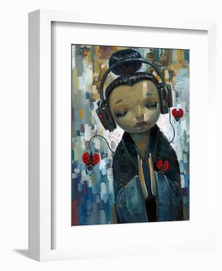 She Had Her Sources-Aaron Jasinski-Framed Premium Giclee Print