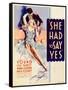 She Had to Say Yes, Lyle Talbot, Loretta Young on Midget Window Card, 1933-null-Framed Stretched Canvas