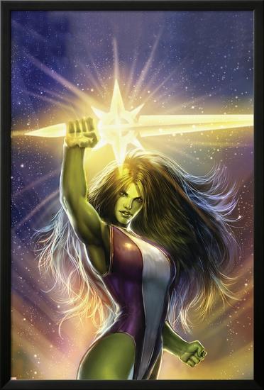 She-Hulk: Cosmic Collision No.1 Cover: She-Hulk-Stjepan Sejic-Lamina Framed Poster