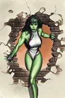 She-Hulk No.1 Cover: She-Hulk-Adi Granov-Lamina Framed Poster