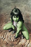 She-Hulk No.3 Cover: She-Hulk Crouching-Adi Granov-Lamina Framed Poster