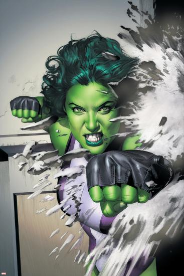She-Hulk No.5 Cover: She-Hulk-Adi Granov-Lamina Framed Poster