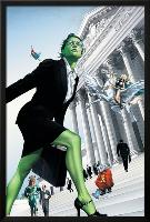 She-Hulk No.7 Cover: She-Hulk and Valkyrie Fighting-null-Lamina Framed Poster