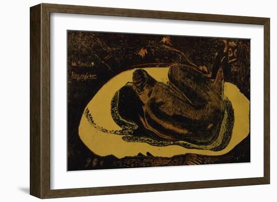 She is Thinking of the Ghost-Paul Gauguin-Framed Giclee Print