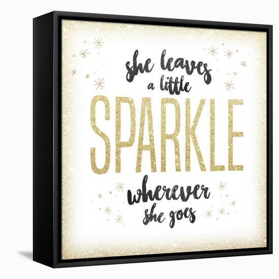 She leaves a sparkle 1-Kimberly Glover-Framed Stretched Canvas