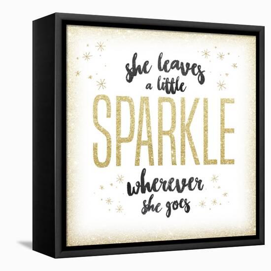 She leaves a sparkle 1-Kimberly Glover-Framed Stretched Canvas