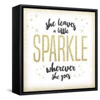 She leaves a sparkle 1-Kimberly Glover-Framed Stretched Canvas