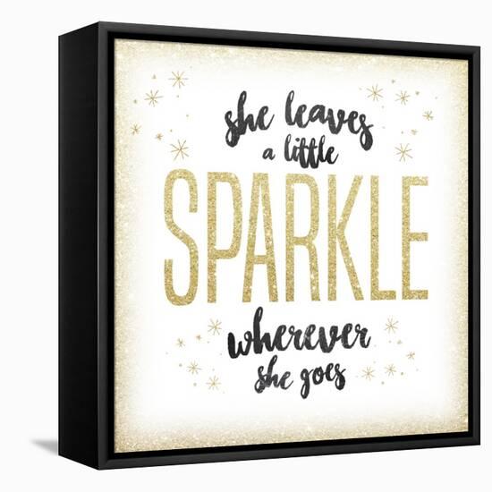 She leaves a sparkle 1-Kimberly Glover-Framed Stretched Canvas