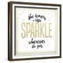 She leaves a sparkle 1-Kimberly Glover-Framed Giclee Print