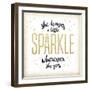 She leaves a sparkle 1-Kimberly Glover-Framed Giclee Print