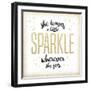 She leaves a sparkle 1-Kimberly Glover-Framed Giclee Print