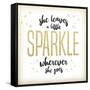 She leaves a sparkle 1-Kimberly Glover-Framed Stretched Canvas