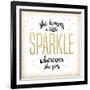 She leaves a sparkle 1-Kimberly Glover-Framed Giclee Print