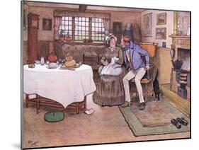 She Looked Up at Toms Face and Smiled Through Her Tears-Cecil Aldin-Mounted Giclee Print