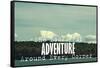 She Looks for Adventure-Vintage Skies-Framed Stretched Canvas