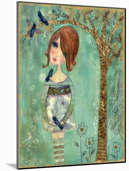 She Loves Birds-Wyanne-Mounted Giclee Print