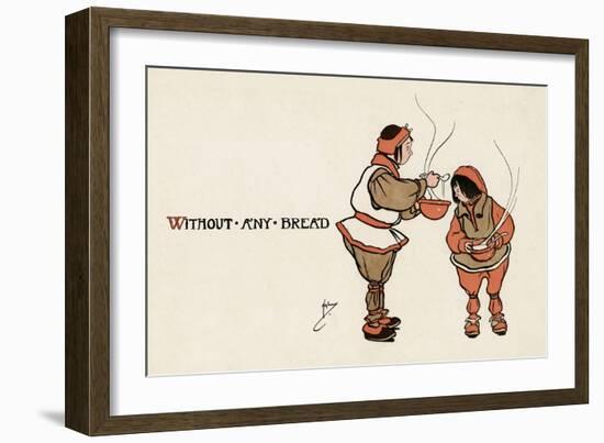 She Made Them Some Broth Without Any Bread-John Hassall-Framed Art Print