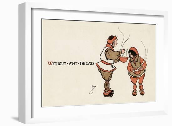She Made Them Some Broth Without Any Bread-John Hassall-Framed Art Print