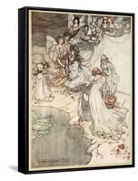 She Never Had So Sweet a Changeling, Illustration from 'Midsummer Nights Dream'-Arthur Rackham-Framed Stretched Canvas