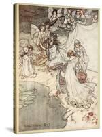 She Never Had So Sweet a Changeling, Illustration from 'Midsummer Nights Dream'-Arthur Rackham-Stretched Canvas