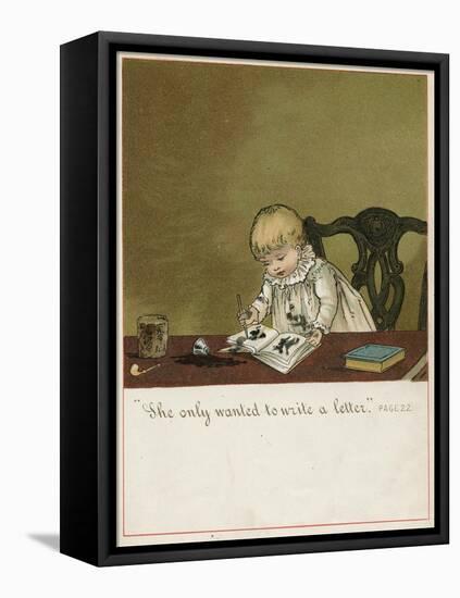 She Only Wants to Write a Letter!-Ida Waugh-Framed Stretched Canvas