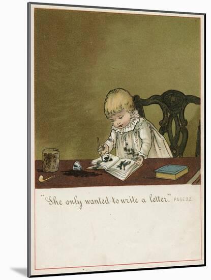 She Only Wants to Write a Letter!-Ida Waugh-Mounted Art Print