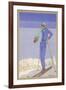 She Pauses Before Embarking on the Piste in Her Elegant Ski Costume-Zeilinger-Framed Premium Giclee Print