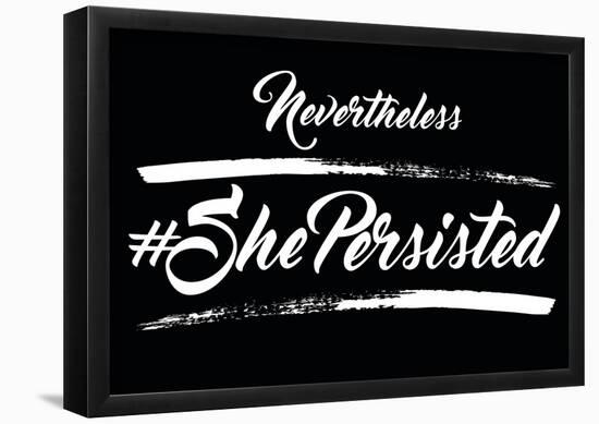 She Persisted - Noir-null-Framed Poster