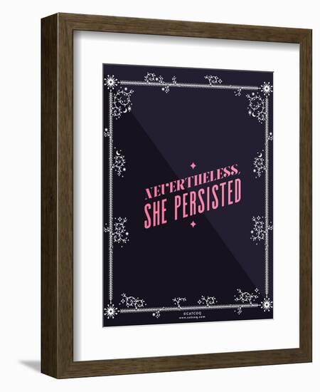 She Persisted-Cat Coquillette-Framed Art Print