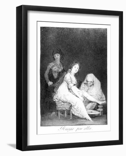 She Prays for Her, 1799-Francisco de Goya-Framed Giclee Print