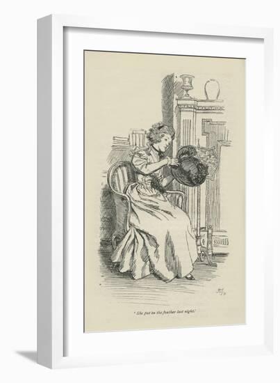 She put in the feather last night, 1896-Hugh Thomson-Framed Giclee Print