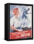 She's a Wow Poster-Adolph Treidler-Framed Stretched Canvas