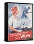 She's a Wow Poster-Adolph Treidler-Framed Stretched Canvas