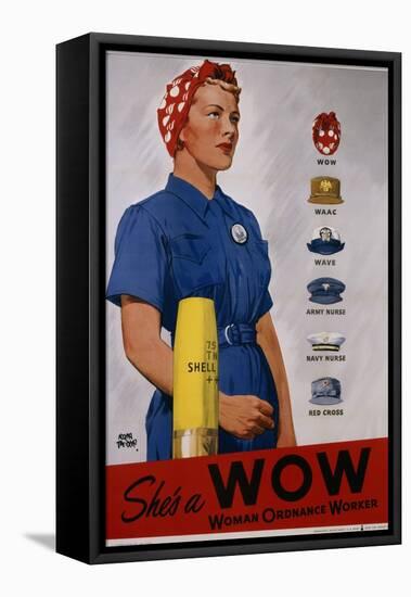 She's a Wow Poster-Adolph Treidler-Framed Stretched Canvas